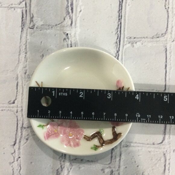 Vintage Metlox Pottery Poppytrail Peach Blossom 4” Appetizer Plates (3 total). - Picture 6 of 6